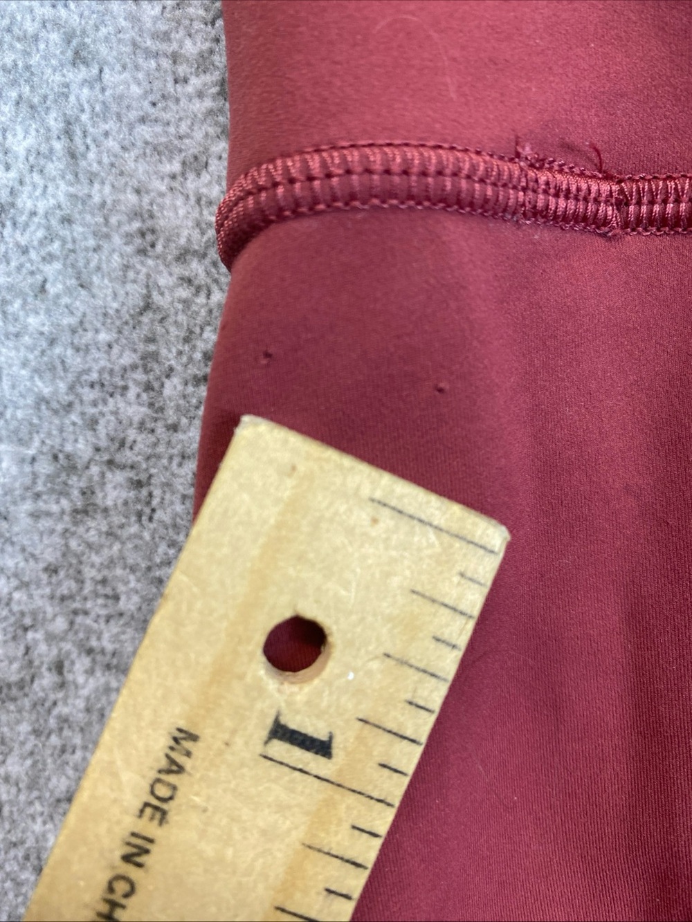 Lululemon Invigorate High Rise Tights Leggings Size 4 Chianti Tiny Flaw Cropped - Picture 9 of 12